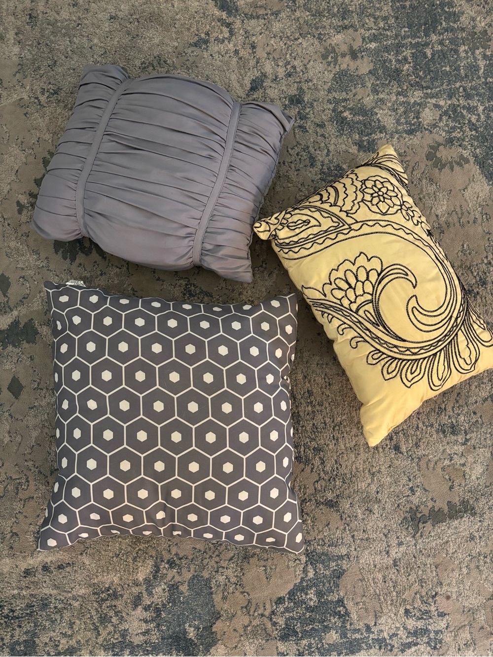 Gray and Yellow Decorative Throw Pillows - Neutral Home Accents
